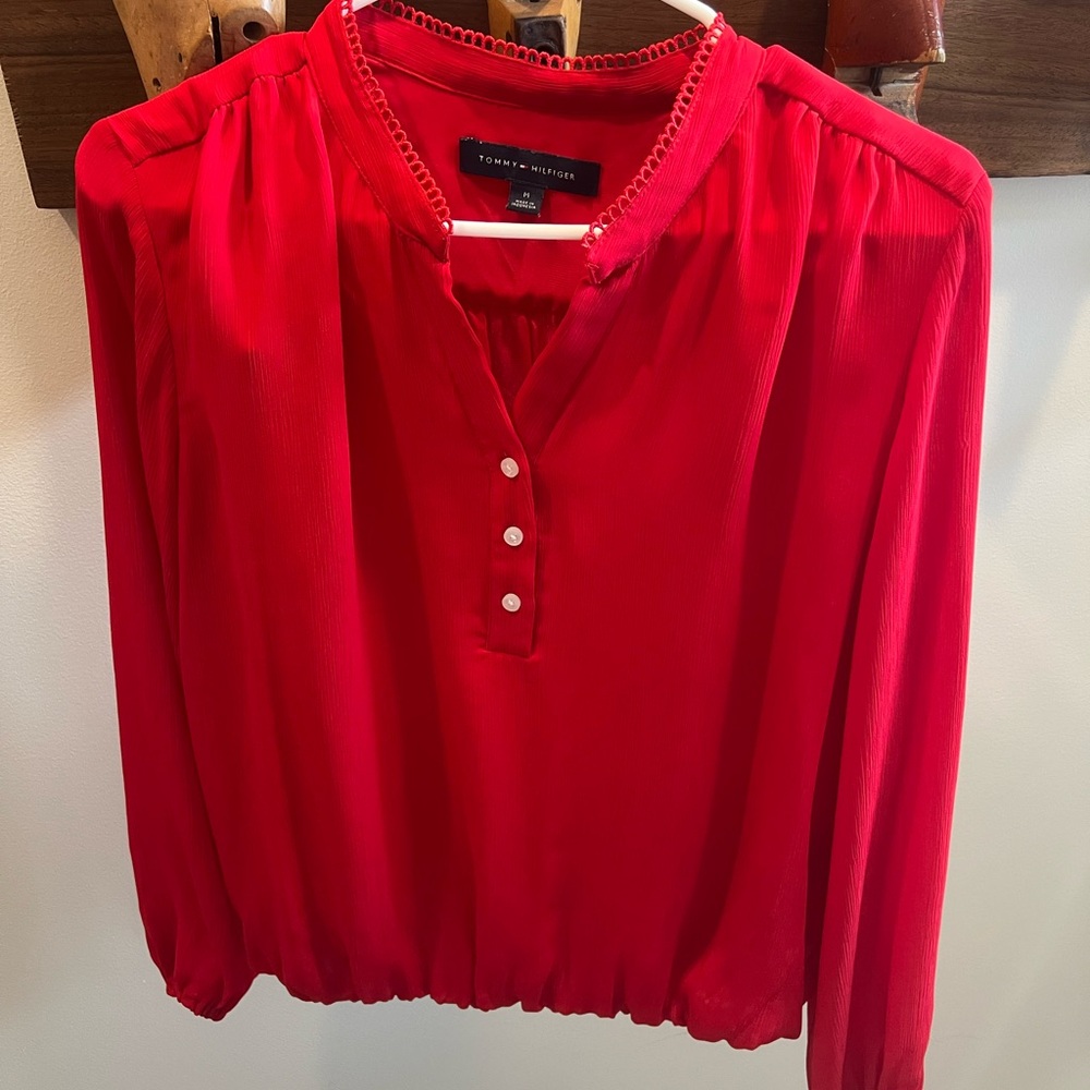 Tommy Hilfiger Women's Red Blouse
